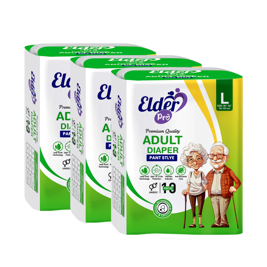 "Elder Pro" Adult Loose Pant Style Premium Diaper Size L-100 (38"-54") Waist Size